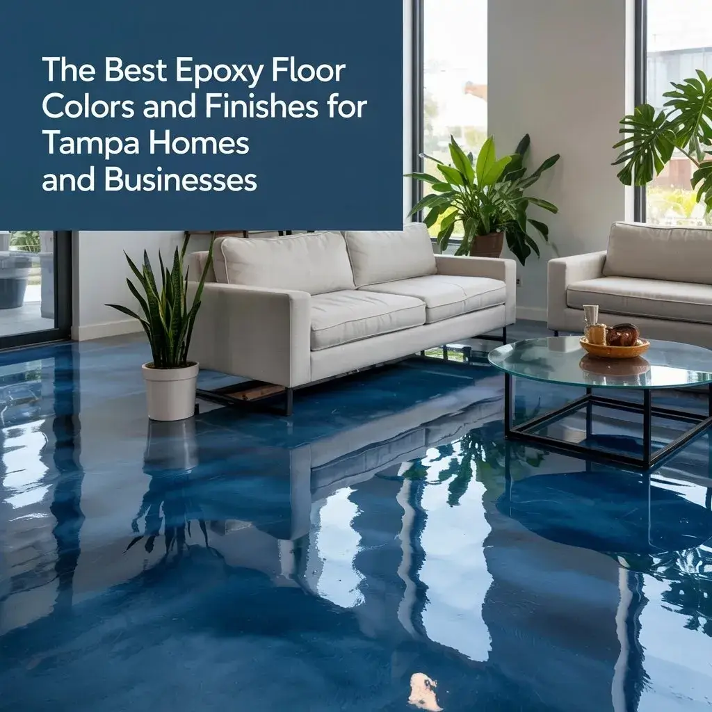 a living room with a flooded floor